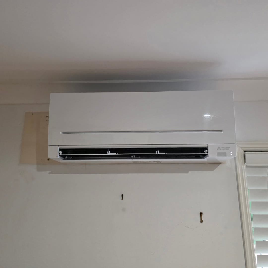 Split system air conditioner installed — Brisbane home