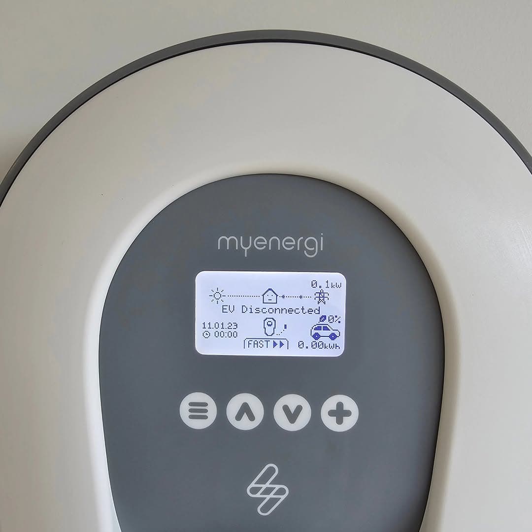 Zappi myenergi fresh installation with bubble-wrapped cable